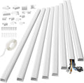 Yecaye 125in Cord Hider, Large Cord Covers for Wires on Wall, Cable Management Kit for Mount TVs, Wire Hider Cable Concealer for Home Office, W1.18in H0.6in, White