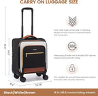 LOVEVOOK Underseat Carry On Luggage Airline Approved, 14 Inch Softside Suitcases with Wheels, Lightweight Spinner Carry on Suitcase with TSA Lock Weekender