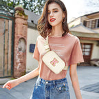 Gitus Personalized Gifts Birthday Gifts for Girls Fanny Pack Cross Body Bags with Initial Letter Preppy Stuff Gifts for Her Girlfriend Wife Sister Friends Mom (Ivory-K)