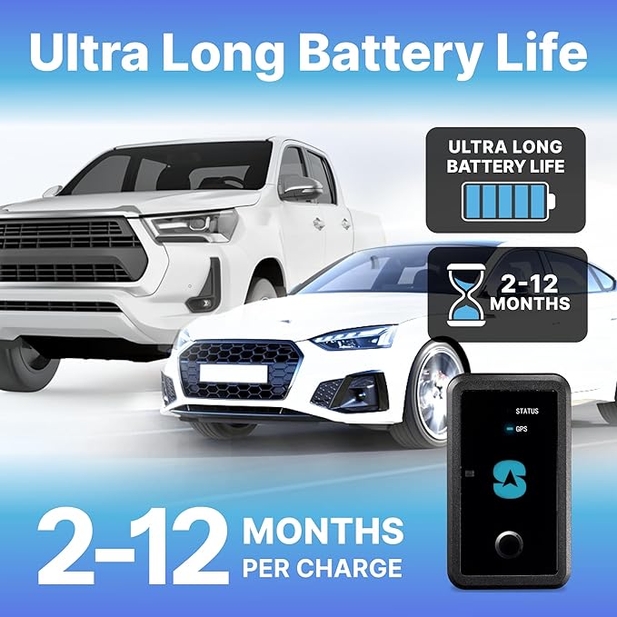 Spy Tec Atlas XL GPS Tracker | 12-Month Battery for Long-Term Tracking, Hidden Weatherproof GPS Tracker for Vehicles, Cars, Trailers, RV, Boats | Asset Tracking | Starter Kit with 1st Month Included