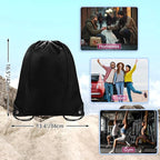Grneric Black Drawstring Bags 28 PCS Drawstring Backpack Bulk String Backpack Cinch Bag Sackpack for Men Women Gym (Black)