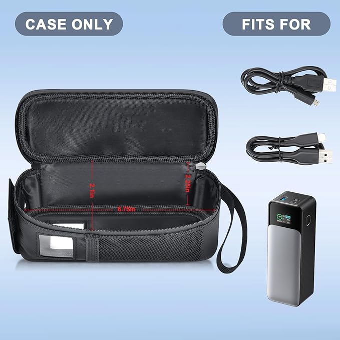 Case Compatible with Anker 737 Power Bank, 24,000mAh 3-Port Laptop Portable Charger, Battery Chargers Travel Carrying Holder for Laptop Phone Computer Fast Charging &USB Cables, Adapters (Bag Only)