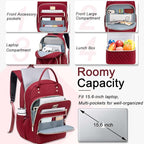 Weitars Lunch Backpack for Women,15.6 Inch Laptop Backpacks Travel Backpack for Women,Work Back pack,Teacher Nurse Back pack Insulated Lunchbox Backpacks