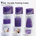 9 Set Packing Cubes for Travel, Gifts for Women Mom,Anti-Tearing Suitcase Organizer,OlarHike Vacation Essentials & Accessories for Cruise Ship