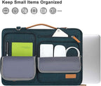 MOSISO 360 Protective Laptop Shoulder Bag,17-17.3 inch Computer Bag Compatible with MacBook, HP, Dell, Lenovo, Asus Notebook,Side Open Messenger Bag with 4 Zipper Pockets&Handle, Teal Green