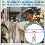 uxcell 2 Pcs Portable Travel Clothesline, 26.2ft Clothes Line Outdoors Travel Hanger Foldable Clothesline Rope with Hooks for Camping Hotel Backyard Home Cruise Ship, White