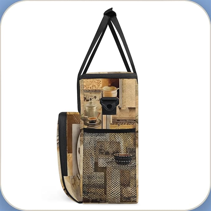 Coffee Maker Carring Bag Travel Storage Tote Bag Compatible with Keurig K-Mini or K-Mini Plus Portable Single Serve Coffee Brewer Case with Pockets for K-cup Pods(Bag Only)