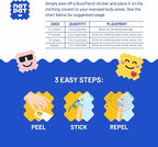 NATPAT BuzzPatch Mosquito Patch Stickers for Kids - All Natural, Plant Based Ingredients, Non-Toxic, DEET Free, Citronella Insect Patches, for Toddlers, Babies, Children (3 Pack, 144 Units)