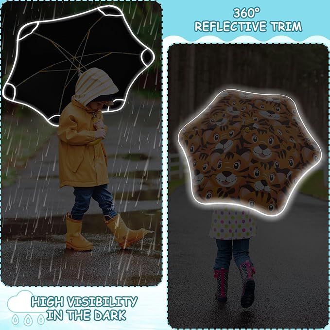 ALAZA Kids Umbrella for Girls Boys UPF 50+ Anti-UV Umbrella for Rain and Sun Age 3-8
