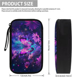 Purple Floral Butterfly Print Electronic Organizer Travel Universal Accessories Storage Bag Portable for Hard Drives, Cables, Memory Sticks, Charger, Phone, USB, SD Cards