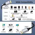 USB 3.0 Micro B Cable 3 FT, External Hard Drive Cable 5 Gbps High-Speed USB A to Micro B Cord Compatible for Brother Scanner Seagate Xbox One Toshiba WD Hard Drive