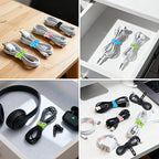 30 Pcs Silicone Cable Ties, Cord Organizer Ties, Cord Ties Reusable, Cord Wrap Cable Organizer 5Inch Cable Management (6 Color) Cbfoeyk