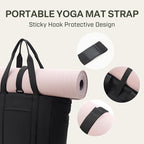 Everfun Large Tote Bag for Women, Ultra Soft Gym Tote, Everyday Yoga Washable Bag with Zipper, Travel, Beach, Laptop Work