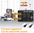 Cantonape 5000 Watt Voltage Converter Transformer - Heavy Duty Step Up/Down Convert from 110-120 Volt to 220-240 Volt and from 220-240 Volt to 110-120 Volt - Circuit Breaker Protection