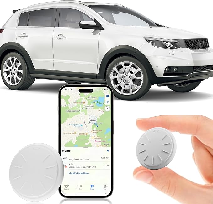 GPS Tracker for Vehicles, 1PCS Real Time GPS Tracker for Car Work with Find My (iOS Only),MINI Car Tracker Device Hidden,No Monthly Fee, Waterproof Car Tracker