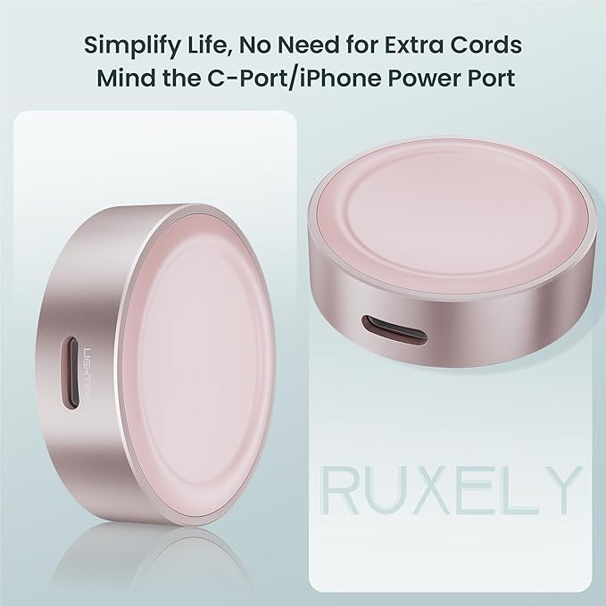 Ruxely Magnetic Charger 5W for Apple Watch,Portable Wireless Fast iWatch Charger Adapter with USB C & iPhone Power Port,Short Apple Watch Charging Cable for iWatch Series 11 10 9 8,Ultra 3,42/46/44mm