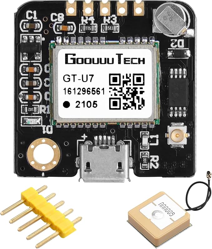 GT-U7 GPS Module Navigation Satellite Positioning NEO-6M Arduino GPS Receiver Compatible with 51 Microcontroller STM32 Arduino UNO R3 with Antenna High Sensitivity Suitable for Vehicles