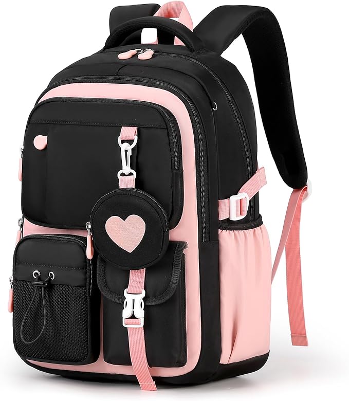 MOONBABY Girls Backpack, Kids Backpack for Girls, School bag for Primary Elementary Teenage, Middle School Students Bookbag