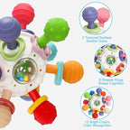 Baby Montessori Sensory Toys for 0-6 6-12 Months, Baby Teether Teething Toys for Babies 0 3 6 9 12 18 Months, Newborn Infant Learning Developmental Toys Gifts for 1 2 Year Old Boys Girls