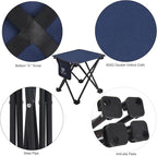 Opliy Camping Stool 2 Pack,13.5 Inch Portable Folding Stool for Outdoor Gardening and Beach Hiking Fishing,Foot Stool with Carry Bag (Blue)