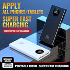 Portable C harger PowerBank, PD 20W Fast Charging, 20000mAh Power Bank with LCD display, 3 Outputs USB C Power Bank Fast Charging , For iPhone 17/16/15/14/13 Pro Samsung Google iPad Tablet (White)