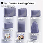 9 Set Packing Cubes for Travel, Gifts for Women Mom,Anti-Tearing Suitcase Organizer,OlarHike Vacation Essentials & Accessories for Cruise Ship