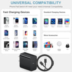 3FT iPhone 17 16 15 Charger Fast Charging USB C Charger Block Type C Chagrer Fast Charging 2-Pack for iPhone 17/17 Plus/17 Pro/17 Pro Max/iPhone 16/16 Plus/16 Pro/16 Pro Max/15 Pro Max/Samsung(Black)