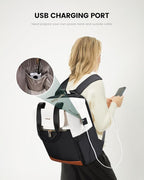 LOVEVOOK 17.3 Inch Laptop Backpack for Women, Large Capacity Travel Backpack with Organizer Bag, Waterproof Carry on Backpack Work Bag with USB Port, Teacher Nurse Backpack Purse, 2PCS
