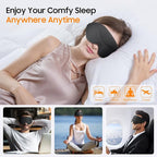 BeHoomi Sleep Mask, 2 Packs Premium Eye Mask for Sleeping, Total Blackout, Superior Soft Comfort, Upgraded 3D Ergonomic Designed Sleeping Mask for Home, Office, Travel, Meditation, Yoga, Black & Pink