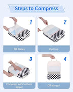 Narwey 6 Set/5 Set Compression Packing Cubes for Travel Kids Women Carry on, Packing Organizers Bag for Backpack Luggage Suitcase Duffle Bags