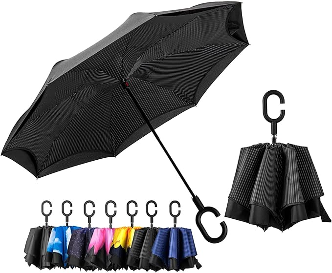 LANBRELLA Umbrella Windproof Compact Travel Umbrella Auto Open Close for Rain