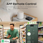 GHome Smart Power Strip with 3 WiFi Outlets & 3 USB, Alexa & Google Home Compatible, ETL Listed Surge Protector Power Strip, App & Timer Control, Ideal for Lamps, Coffee Makers & Office (2.4GHz Only)