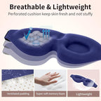 NEWVANGA Sleep Mask for Back and Side Sleeper, Block Out Light, Luxury Sleeping Eye Mask of 3D Night Blindfold, Zero Pressure Breathable Travel Eye Cover Blue