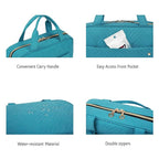 BAGSMART Toiletry Bag Travel Bag with hanging hook, Water-resistant Makeup Cosmetic Bag Travel Organizer for Accessories, Shampoo, Full Sized Container, Toiletries, Teal