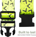 Luggage Straps for Suitcases TSA Approved Easy Pack Organized Suitcase Strap, Luggage Strap, Luggage Belt Strap, Bag Straps for Luggage. Buckle Straps Travel Accessories (Yellow)