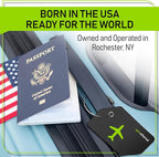Untethered 4-Pack Luggage Tag Set | Durable Luggage Tags for Suitcases & Travel Bags | Bag Tag & Name ID Identifiers | Suitcase Tags for Easy Luggage Identification