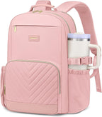Laptop Backpack for Women Bookbag: 15.6 inch Work School Backpacks with Pouch Pocket for Large Capacity Cup & USB Charger College Book Bag Travel Business Nurse Teacher Bookbags Anti-theft Back Pack