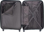Kenneth Cole REACTION Out of Bounds Lightweight Hardshell 4-Wheel Spinner Luggage, Granite Blue, 24-Inch Checked
