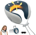 Medicane Neck Travel Pillow with Massage, Neck Pillows with Heat & Gentle Vibration Massage with Ergonomic Foam, Perfect for Airplane, Car, Office, Home, Pain Relief,Sleeping,Traveling,Long Flight