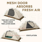1/2 Person Backpacking Tent for 4-Season - Winter Waterproof Tent for One Person, Lightweight Camping Gear for Backpacking, Easy Set Up Cold Weather Essentials by Underwood Aggregator