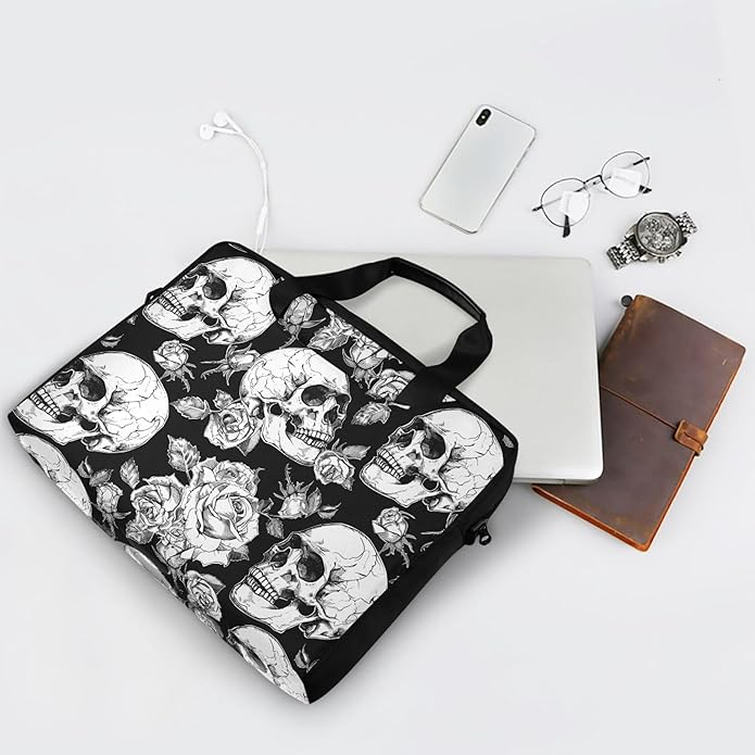 MNSRUU Laptop Bag for 15.6 inch Black Gothic Bats