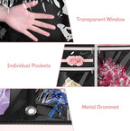 KIMBORA Costume Dance Garment Bag with 3 Clear Zipper Pockets for Suits Dress Cover, Travel Storage & Competitions, Set of 2 (Black)