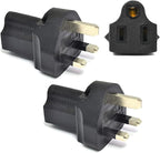 Ceptics UK, UAE, Hong Kong BS-1363 Travel Power Plug Adapter Accepts NEMA 5-15R - ETL Certified - Industrial Grade (IG-7-2PK)