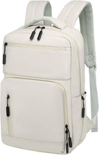 Waterproof Laptop Backpack for Men & Women, Flight Approved Anti-Theft Daypack with 15.6-inch Laptop Sleeve (Beige)