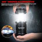 4-Pack Solar Camping Lanterns,Rechargeable LED with USB/Solar/AA Battery,Magnetic Base,Hanging Hook,Collapsible, Waterproof for Emergency, Hiking,Hurricane,Campsites,Lanterns for Power Outages
