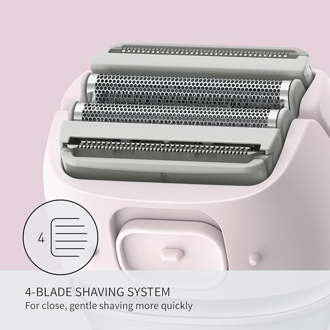 Panasonic Electric Shaver for Women, Cordless 4-Blade Shaver, Bikini Attachment, Pop-Up Trimmer, Wet Dry Operation, Electric Razors for Women - ES-AWL8AV (Purple)