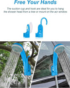 innhom Portable Shower Camping Shower Outdoor Camp Shower Pump, Electric Rechargeable Portable Camping Shower, Powered by Rechargeable Battery