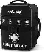 520 Pieces Premium First Aid Kit - Large Emergency Medical Kit for Survival, Car, Home, Travel, Camping, Backpack, Hiking, School (Black)