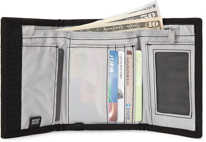 PacSafe Rfidsafe Z50 Rfid Blocking Tri-fold Black Travel Wallet, Black