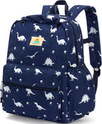 STEAMEDBUN Corduroy Kids Backpack for Boys and Girls 5-8: Boys Backpack for Elementary Kindergarten - 15 inch Cute Backpacks for Kids - Dinosaur